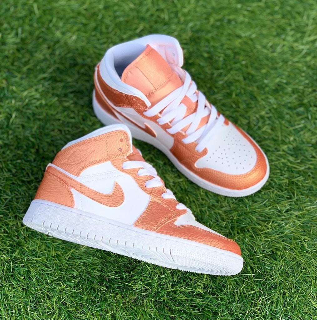Custom Air Jordan 1 Orange White-oicustom