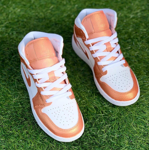 Custom Air Jordan 1 Orange White-oicustom