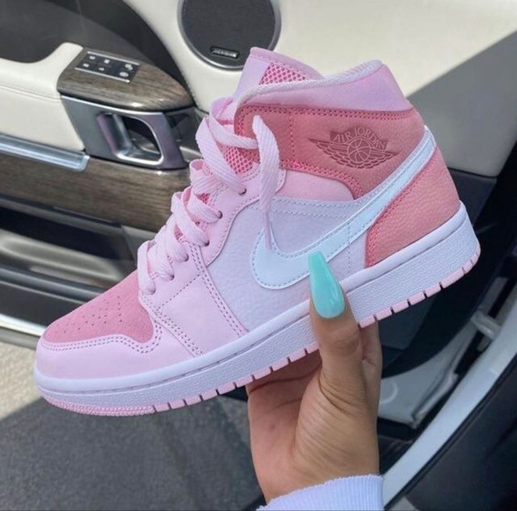 Custom AJ 1s Shoes Baby Pink Baby Blue-oicustom