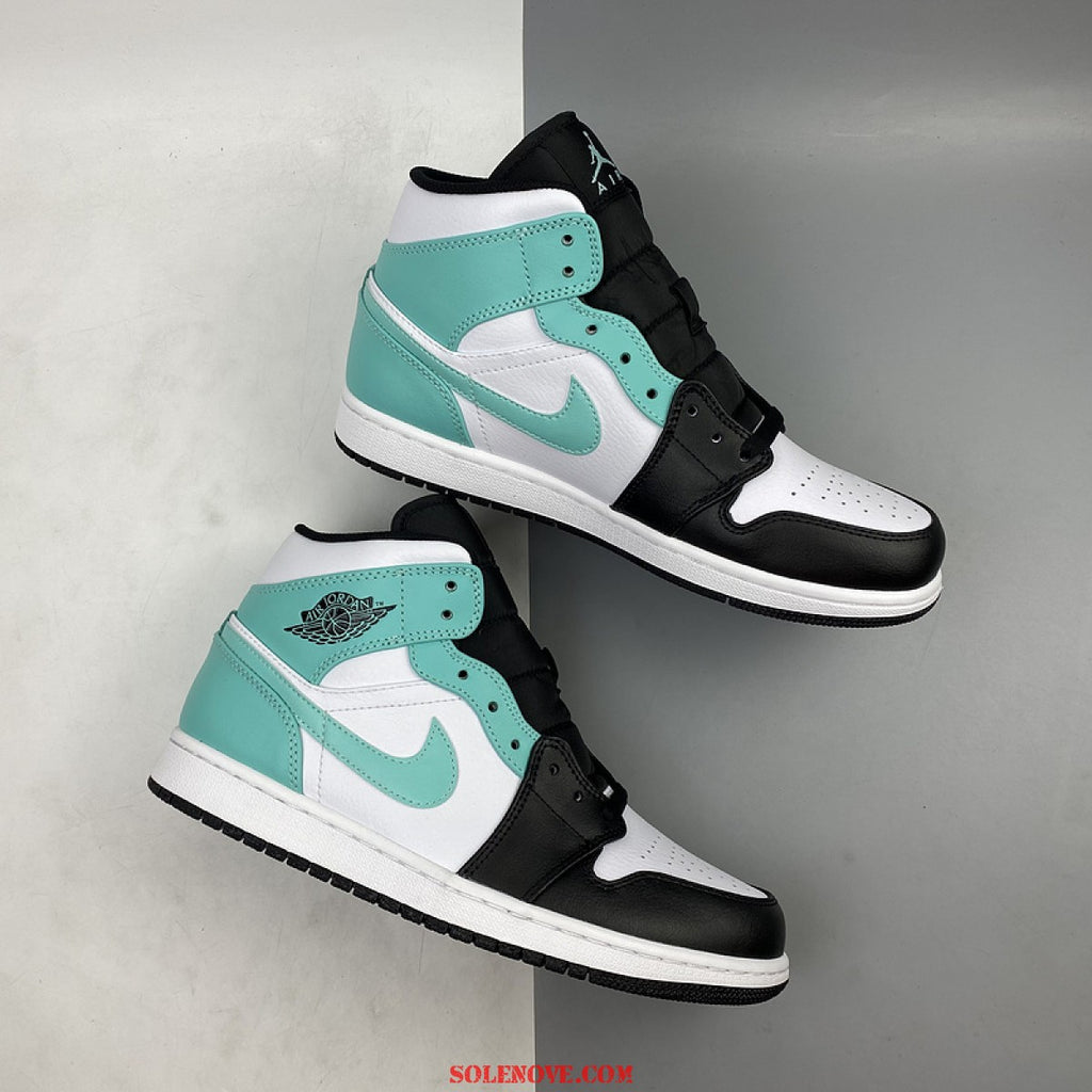Custom AJ 1s Shoes Black Baby Blue White-oicustom