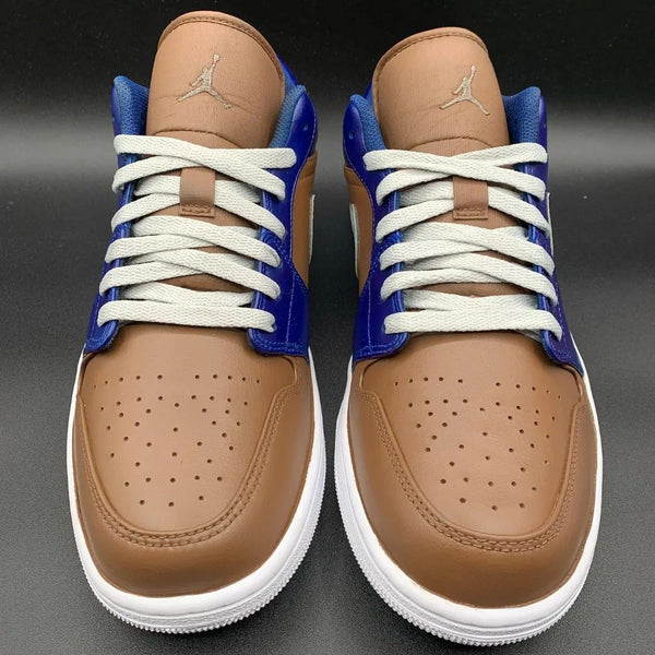 Custom AJ 1s Shoes Brown Blue Design-oicustom