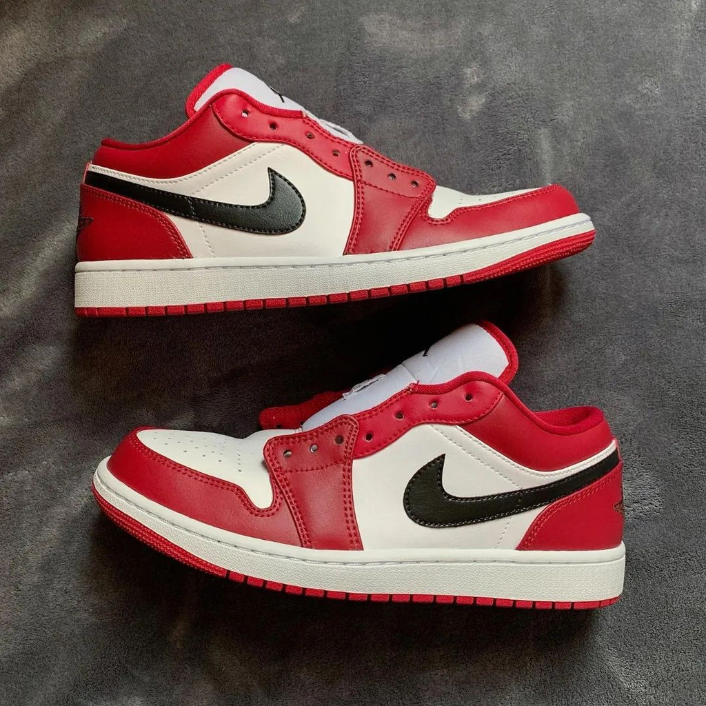 Custom AJ 1s Shoes Red White Black Design-oicustom