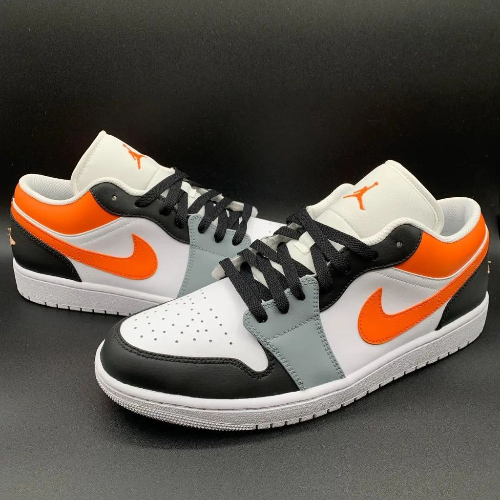 Custom AJ 1s Shoes White Black Orange-oicustom