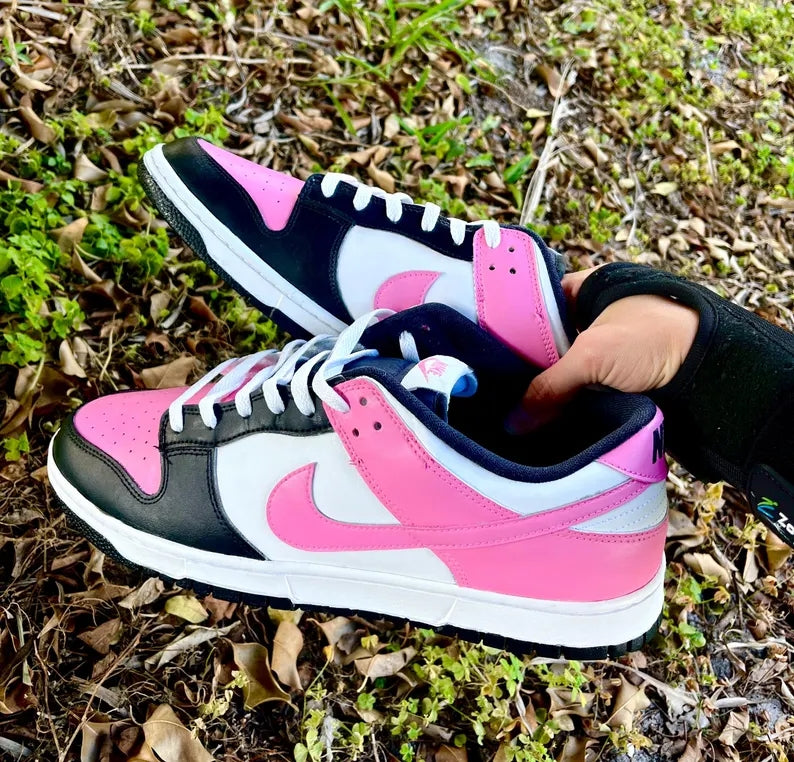 Custom Dunk Pink Black White Color-oicustom