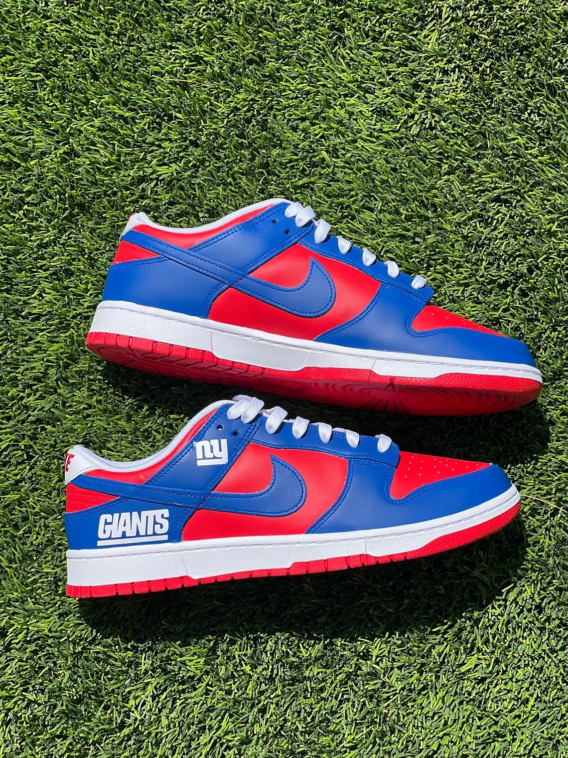 Custom Dunk Red Blue New York Giants Theme – oicustom