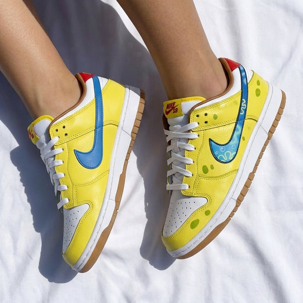 Custom Dunk Shoes Yellow Blue Green SpongeBob Theme-oicustom