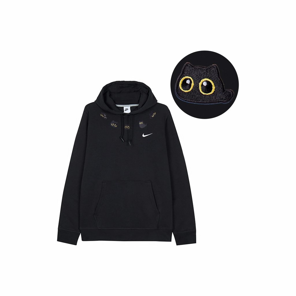 Custom Embroidery Nike Sweatshirt Black Cats-oicustom