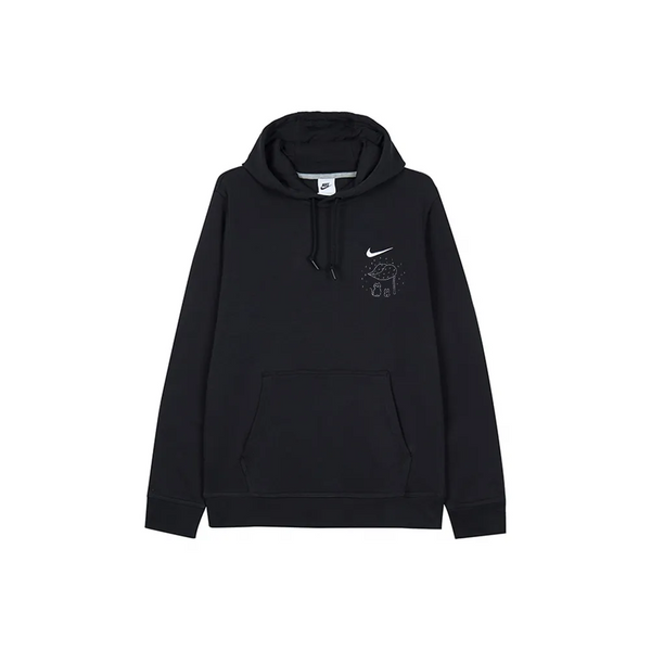 Custom Embroidery Nike Sweatshirt Black White Cat Hiding From The Rain-oicustom