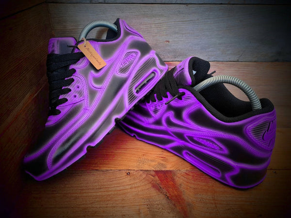 Custom Nike Air Max Purple Glow Pattern-oicustom