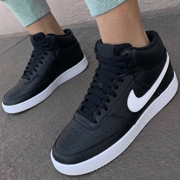 Custom Nike Court Vision Shoes Black White Contrast-oicustom