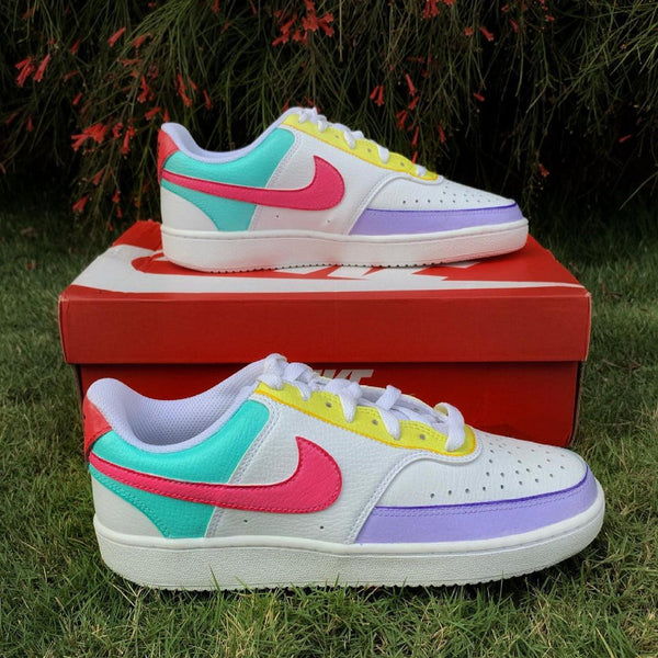 Custom Nike Court Vision White Multicolor Accents-oicustom