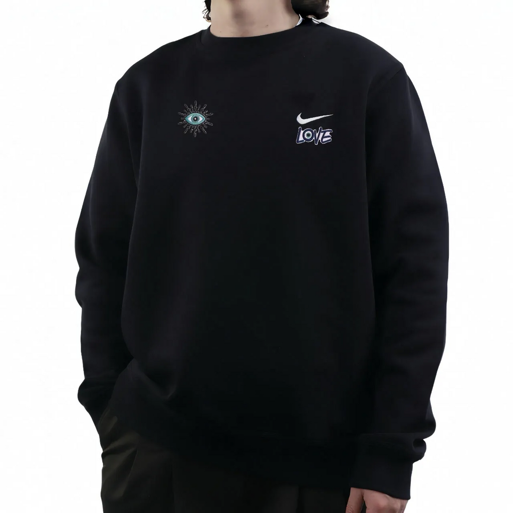 Custom Nike Sweatshirt Black Evil - Eye Love-oicustom