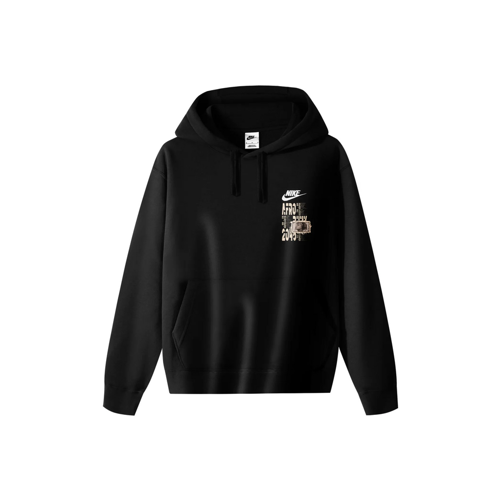 Custom Nike Sweatshirt Black with Girl Portrait and City Dates Print-oicustom