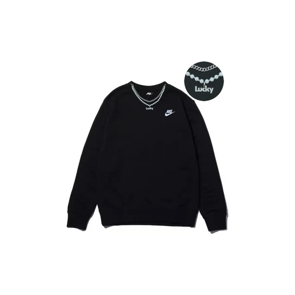 Custom Nike Sweatshirt Black with Metal Chain-oicustom