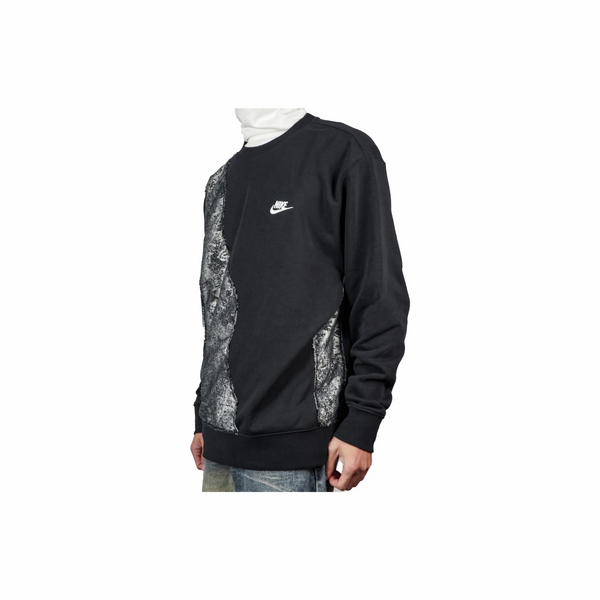 Custom Nike Sweatshirt Black with Paisley Pattern-oicustom