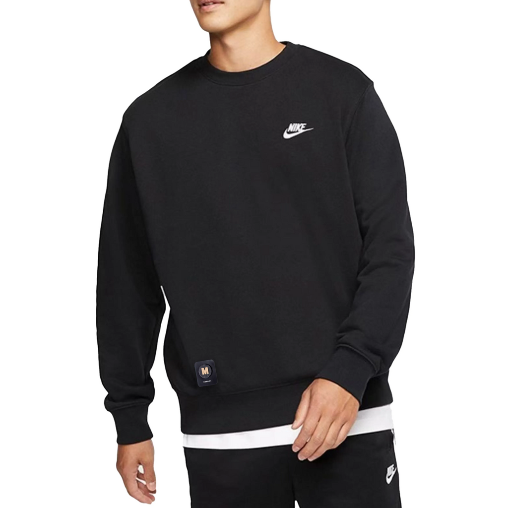 Custom Nike Sweatshirt Black with Small M Logo-oicustom