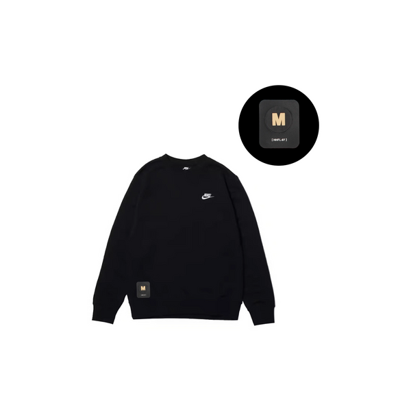 Custom Nike Sweatshirt Black with Small M Logo-oicustom