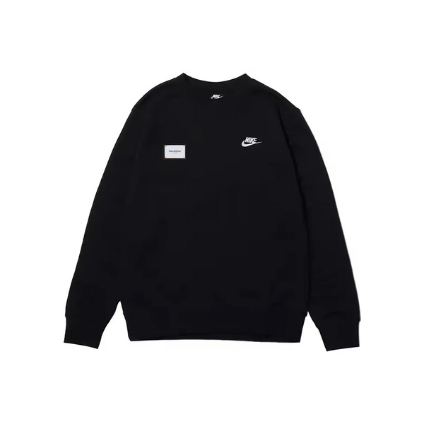 Custom Nike Sweatshirt Black with Square Patch-oicustom