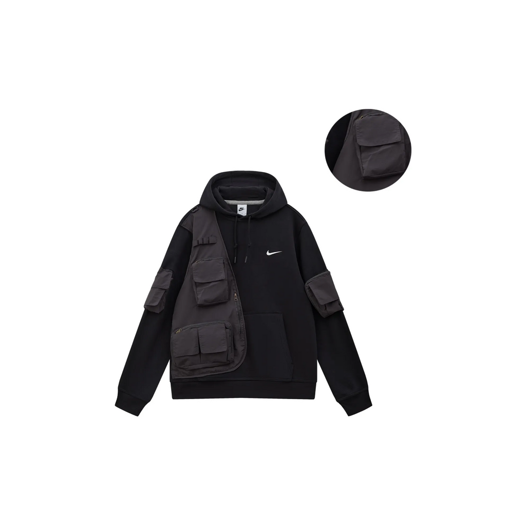 Custom Nike Sweatshirt Black with Utility Pockets-oicustom