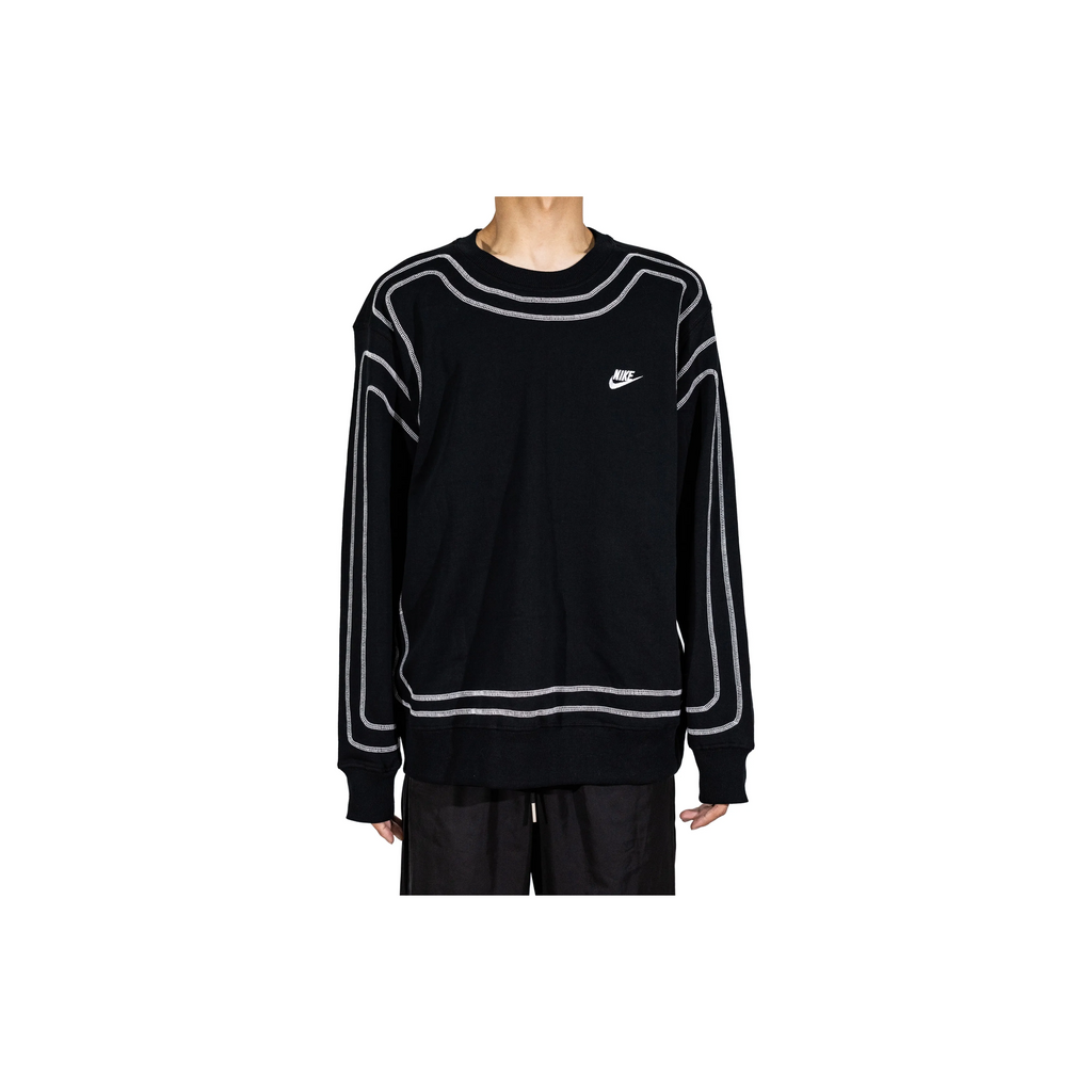 Custom Nike Sweatshirt Black with White Outline Design-oicustom