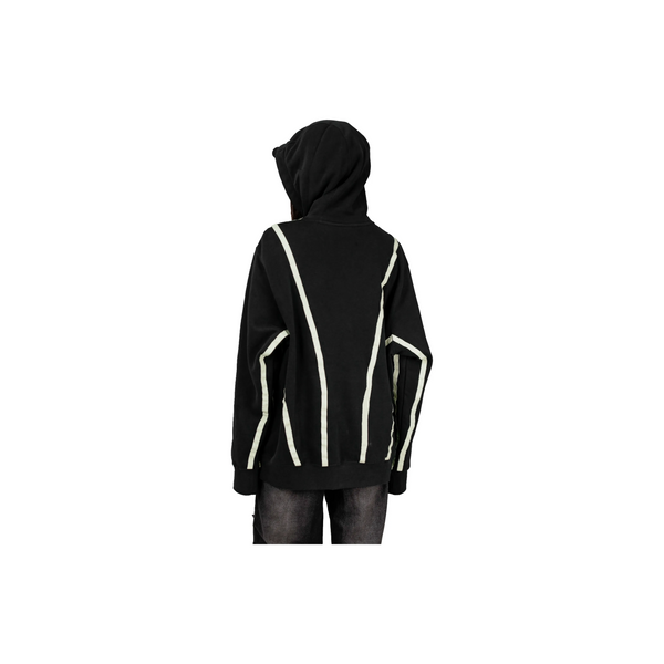 Custom Nike Sweatshirt Black with White Stripes-oicustom