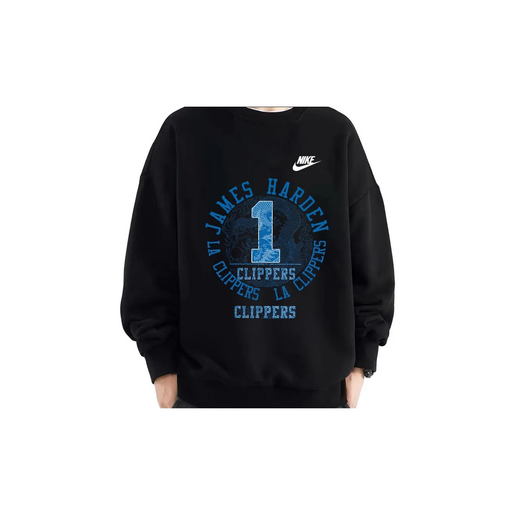 Custom Nike Sweatshirt James Harden Clippers Blue Design-oicustom