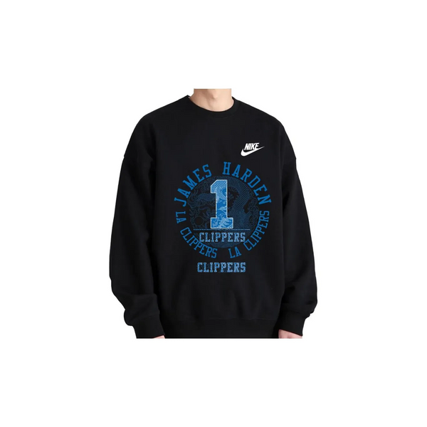 Custom Nike Sweatshirt James Harden Clippers Blue Design-oicustom