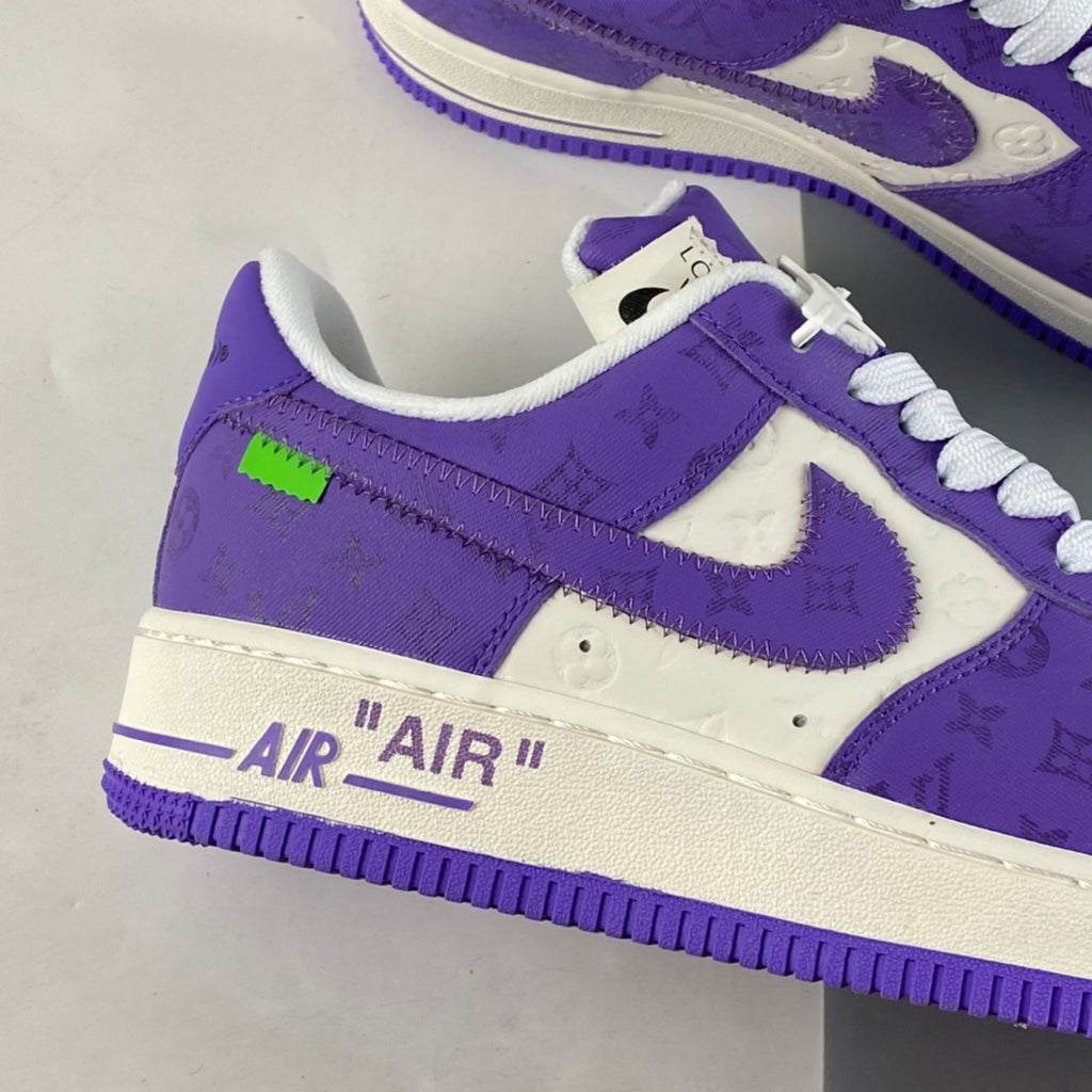 VIRGIL ABLOH Logo Print Air Force 1 low Purple-oicustom