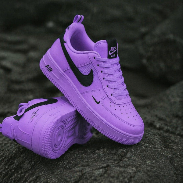 Hand Painted Purple Custom Air Force 1 Sneakers-oicustom