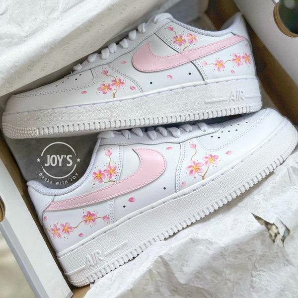 Custom AF 1s Shoes Pink Sakura-oicustom