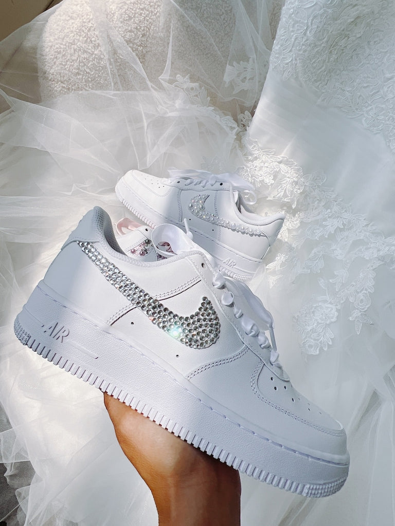 Custom AF 1s White Wedding Shoes