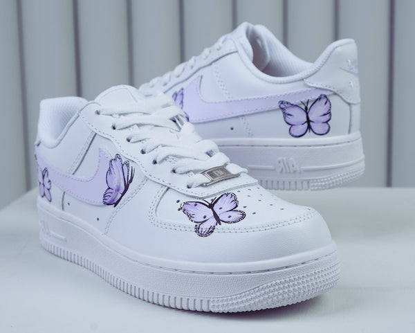 Custom AF 1s Purple Butterfly-oicustom