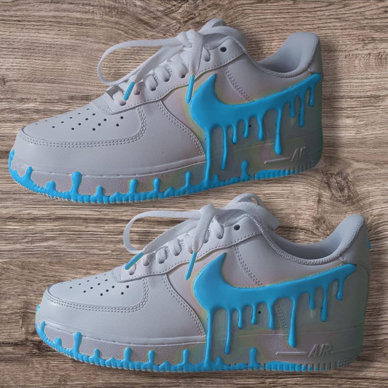 Custom AF 1s Colorful Drip Shoes Wedding Shoes