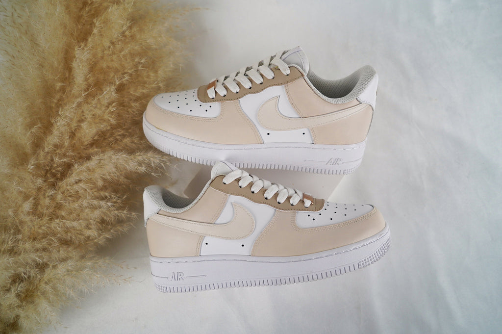 Custom Air Force 1 Brown Beige-oicustom