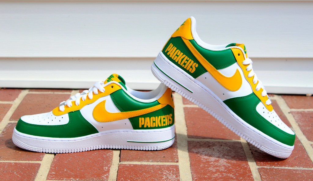 Hand Painted Packers Custom Air Force 1 Sneakers-oicustom