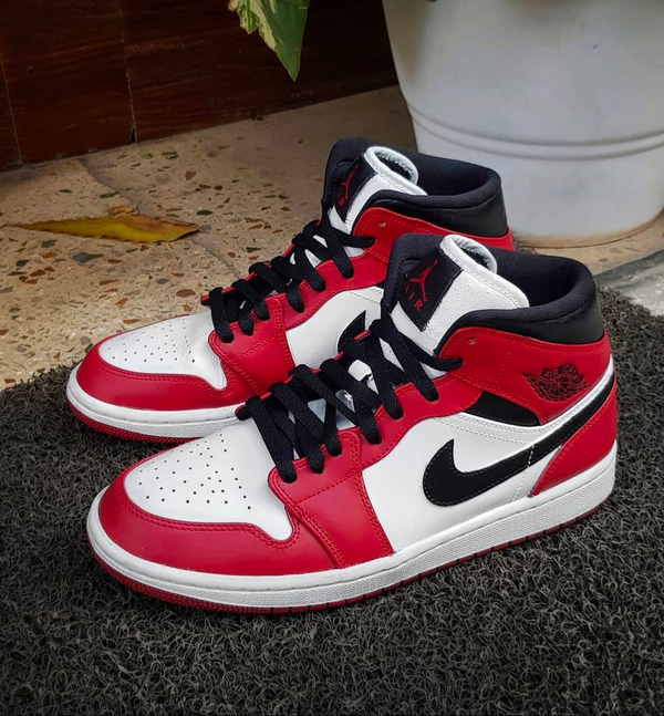 Hand Painted Custom Air Jordan 1 Red Black Sneakers-oicustom