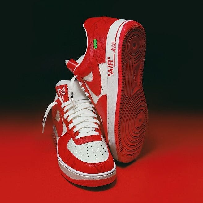Logo Print Air Force 1 Low Comet Red-oicustom