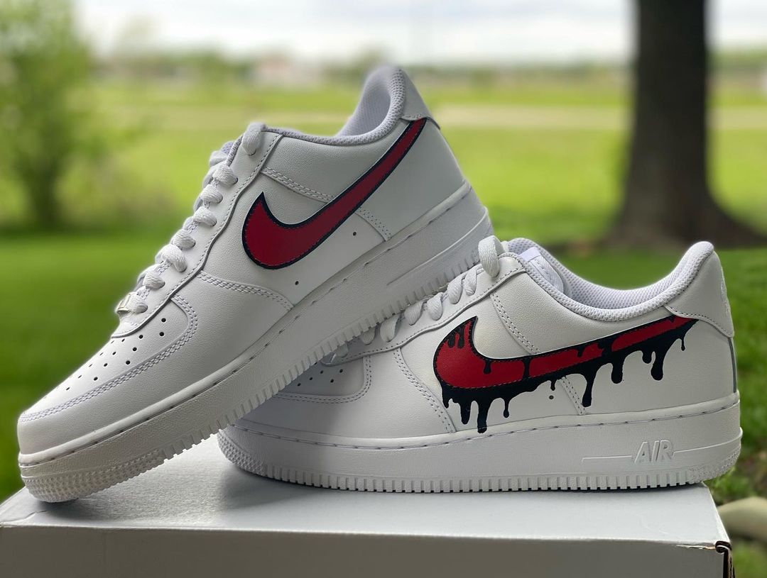 customized air force 1 red