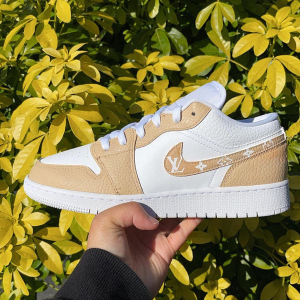 Beige Air Jordan 1 Low-oicustom