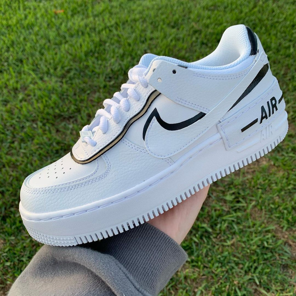 Black and white shadow Air Force 1-oicustom
