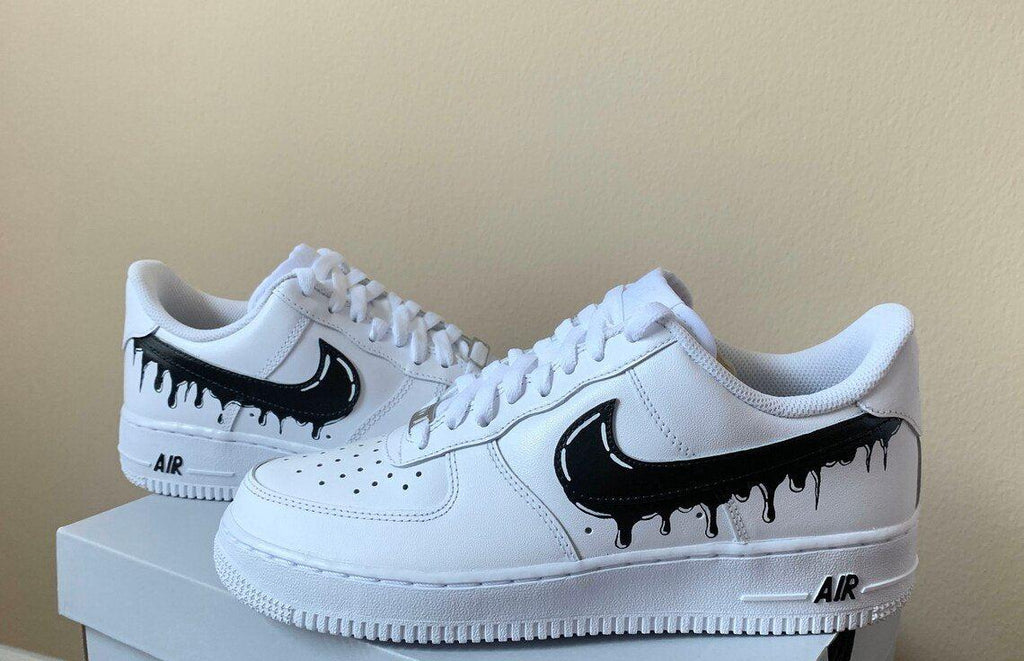 Black Drip Custom Nike Air Force 1 – oicustom
