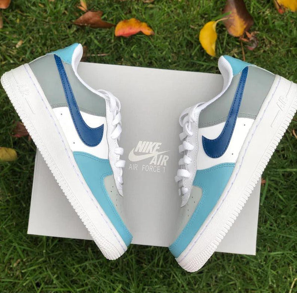 Blue And Gray CUSTOM Air Force 1's-oicustom