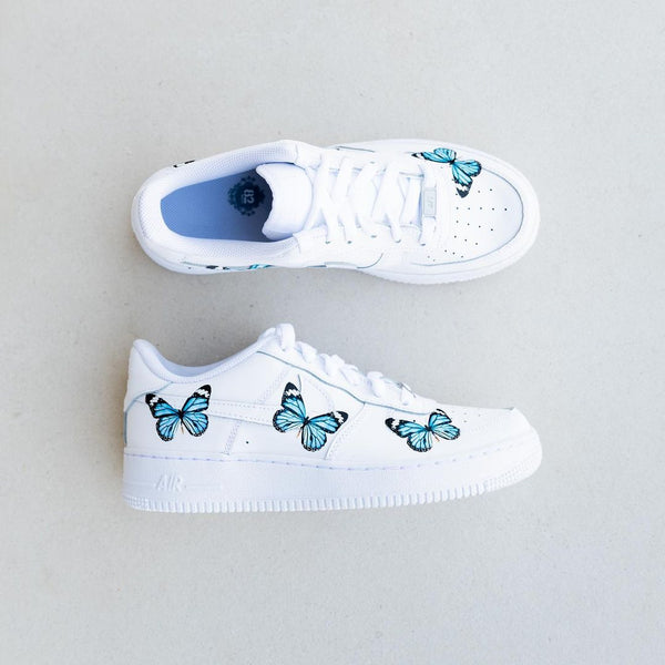 Blue Butterfly Air Force 1s-oicustom