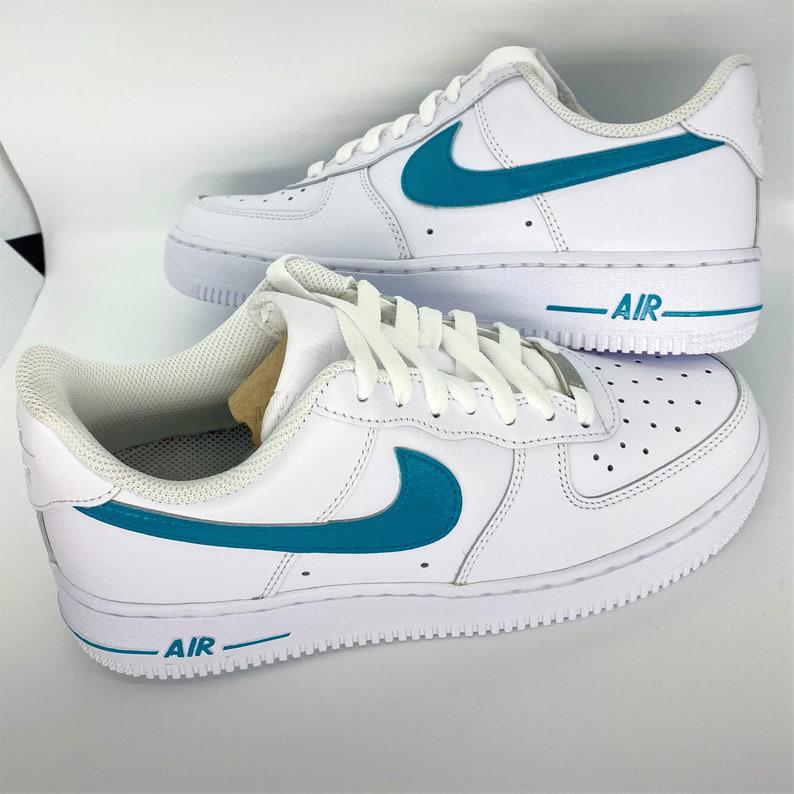 Blue Custom Nike Air Force Ones-oicustom