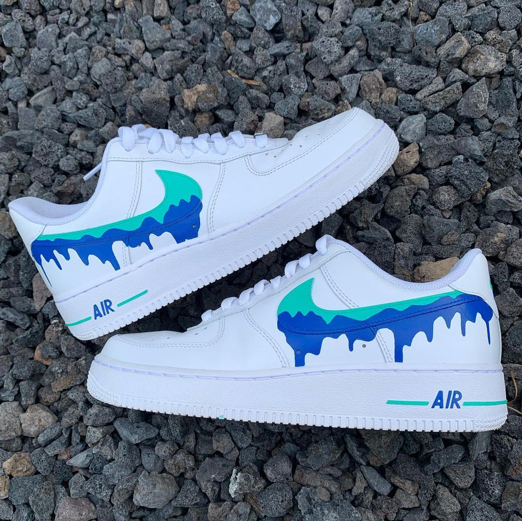 Blue Drip Custom Air Force 1-oicustom