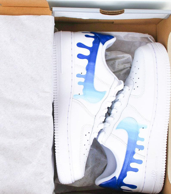 blue gradient air force 1 handpainted af1 gradient-oicustom