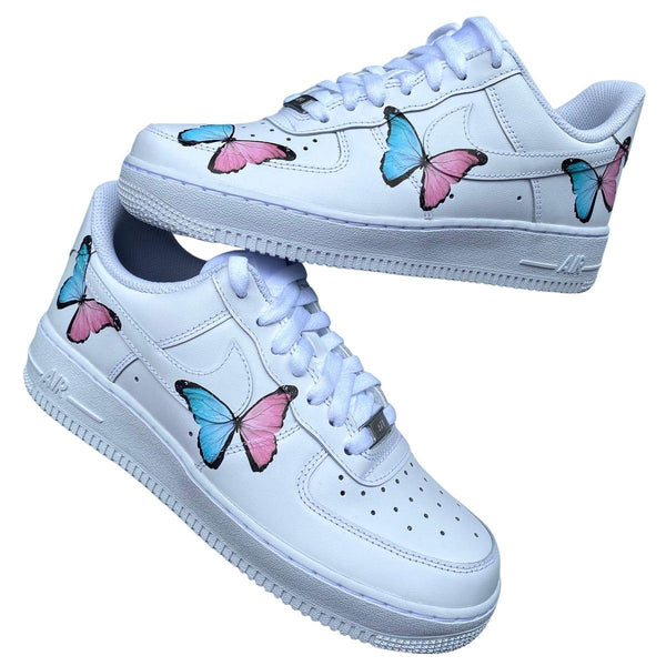 Blue Pink Butterfly AF1-oicustom