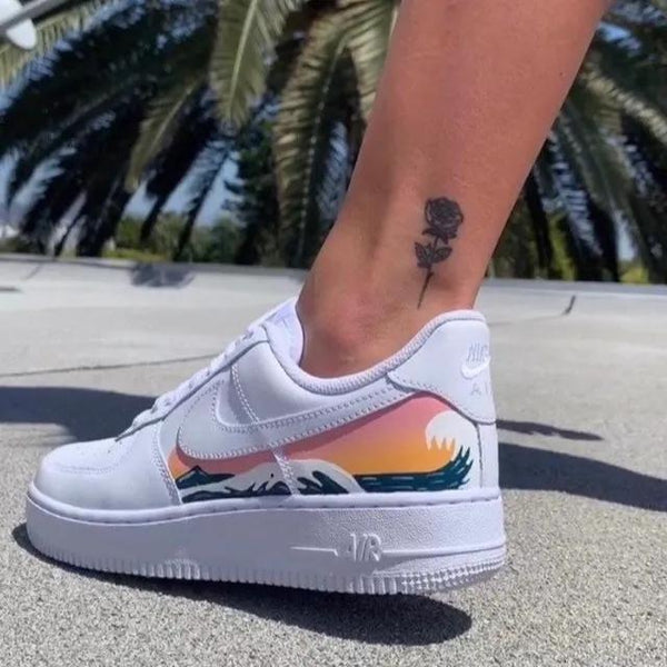 Custom Air Force 1 Beach Days-oicustom