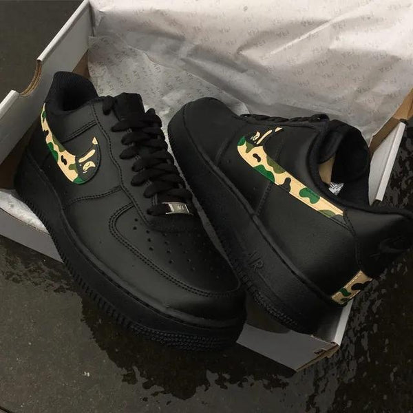Custom Air Force 1 Black Bape-oicustom