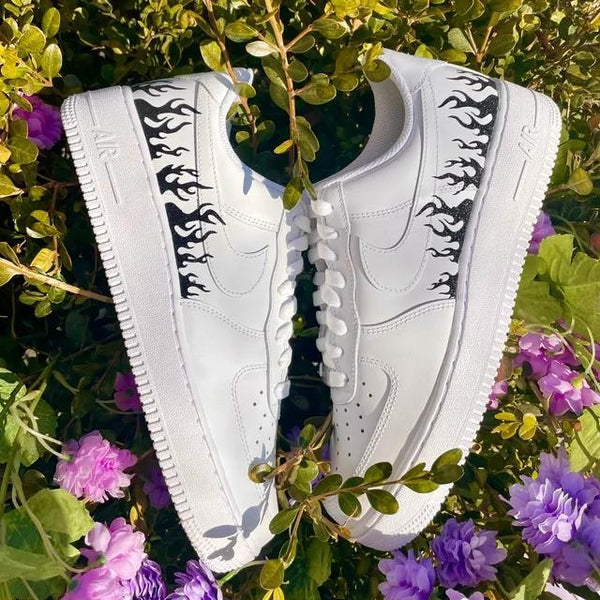 Custom Air Force 1 Black Flame-oicustom